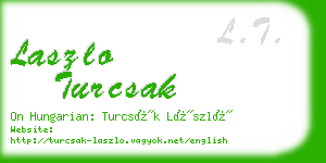 laszlo turcsak business card